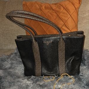 Elegant Black and Brown Tote Bag